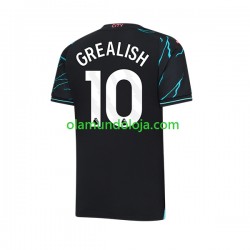 Camisola Manchester City Jack Grealish 10 Homem Equipamento Terceiro 2023-2024 Manga Curta